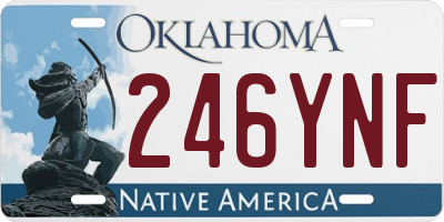OK license plate 246YNF