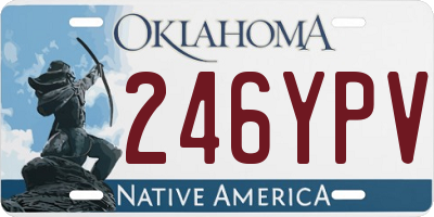 OK license plate 246YPV