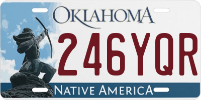 OK license plate 246YQR