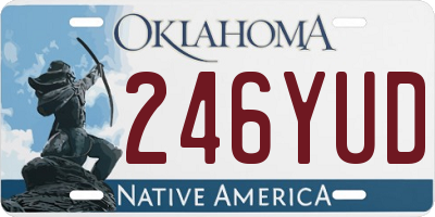 OK license plate 246YUD