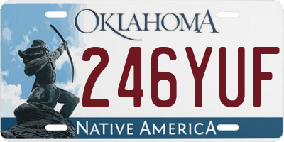 OK license plate 246YUF