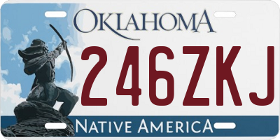 OK license plate 246ZKJ