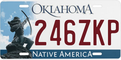 OK license plate 246ZKP