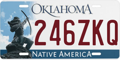 OK license plate 246ZKQ