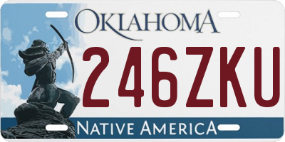 OK license plate 246ZKU