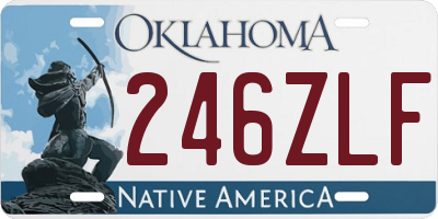 OK license plate 246ZLF