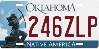 OK license plate 246ZLP