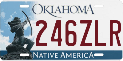 OK license plate 246ZLR
