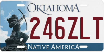 OK license plate 246ZLT