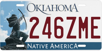 OK license plate 246ZME