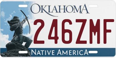 OK license plate 246ZMF