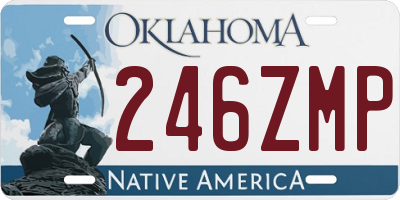OK license plate 246ZMP