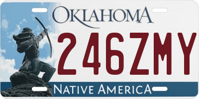 OK license plate 246ZMY