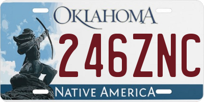 OK license plate 246ZNC