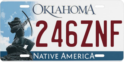 OK license plate 246ZNF