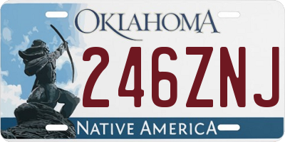 OK license plate 246ZNJ