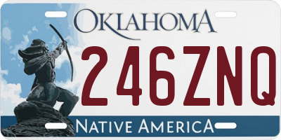 OK license plate 246ZNQ