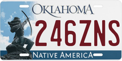 OK license plate 246ZNS