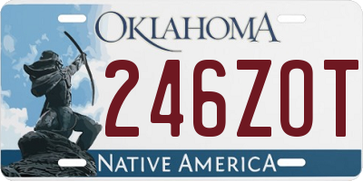 OK license plate 246ZOT