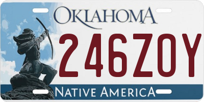 OK license plate 246ZOY