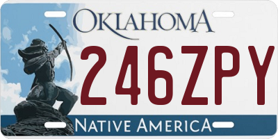 OK license plate 246ZPY