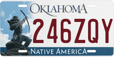 OK license plate 246ZQY