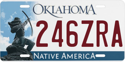 OK license plate 246ZRA