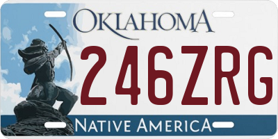OK license plate 246ZRG