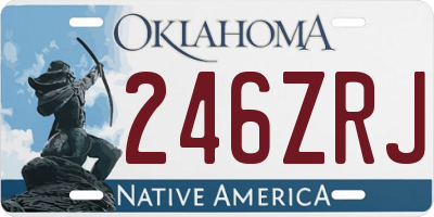 OK license plate 246ZRJ