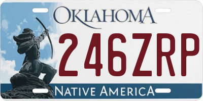 OK license plate 246ZRP