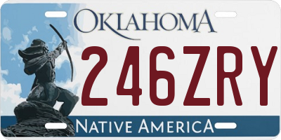 OK license plate 246ZRY