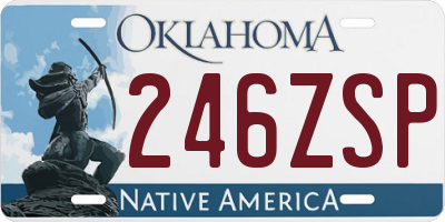 OK license plate 246ZSP