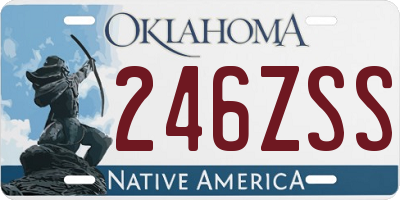 OK license plate 246ZSS