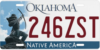 OK license plate 246ZST