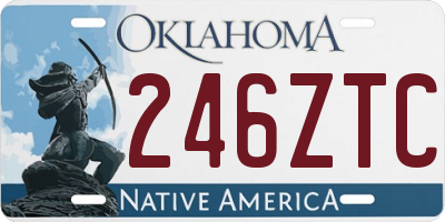OK license plate 246ZTC