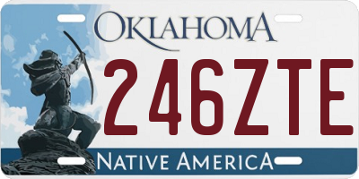 OK license plate 246ZTE