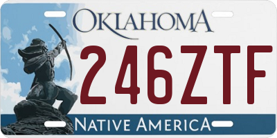 OK license plate 246ZTF