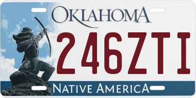 OK license plate 246ZTI