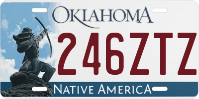 OK license plate 246ZTZ