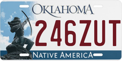 OK license plate 246ZUT