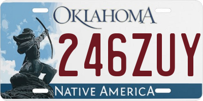 OK license plate 246ZUY