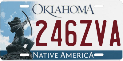 OK license plate 246ZVA