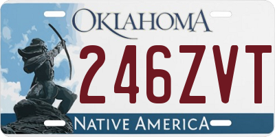 OK license plate 246ZVT