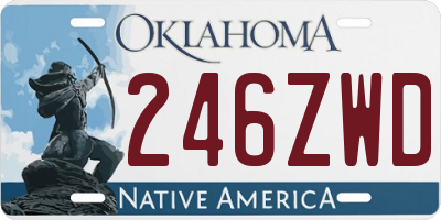 OK license plate 246ZWD