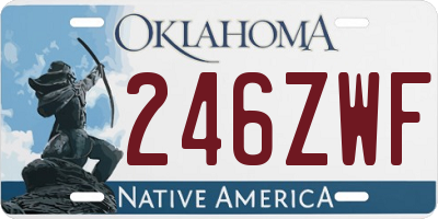 OK license plate 246ZWF