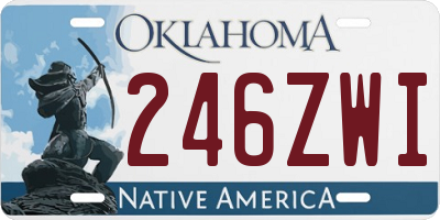 OK license plate 246ZWI