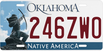 OK license plate 246ZWO