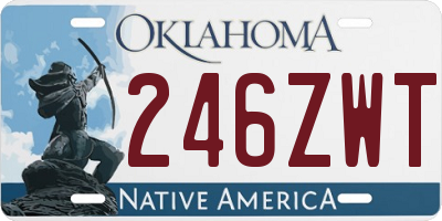 OK license plate 246ZWT