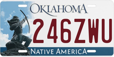 OK license plate 246ZWU