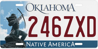 OK license plate 246ZXD